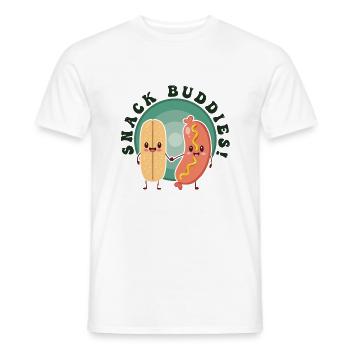 Snack-Freunde! - Kawaii Hot Dog Duo zu süß - Männer T-Shirt - Weiß - Vorne - AI Model Male 178 dark (178cm)