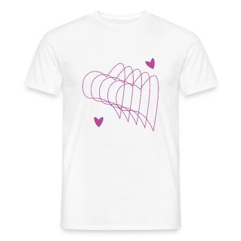 Sweet Pinkish Love Resonance 00 - Men's T-Shirt - white - Front - AI Model Male 178 dark (178cm)