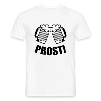 bier prost - Männer T-Shirt - Weiß - Vorne - AI Model Male 178 dark (178cm)