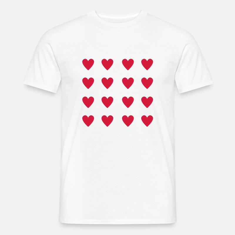 Hearts - Männer T-Shirt - Weiß