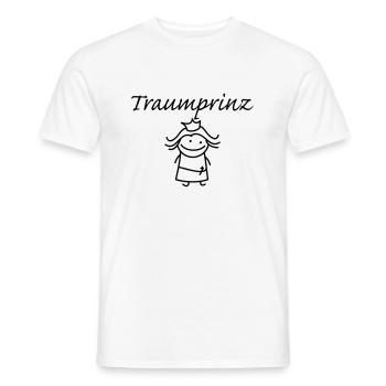 Traumprinz - Männer T-Shirt - Weiß - Vorne - AI Model Male 178 dark (178cm)
