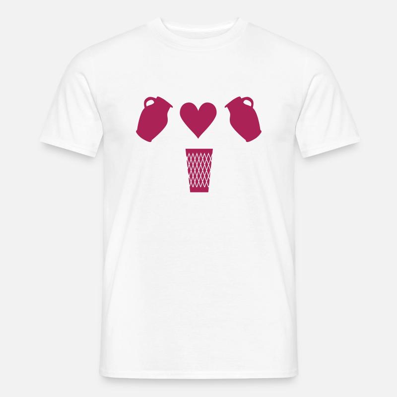 Bembel Love - Apfelwein und Geripptes - Männer T-Shirt - Weiß