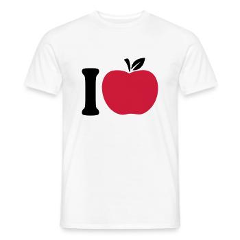I Love Apple - T-shirt homme - blanc - Devant - AI Model Male 178 dark (178cm)