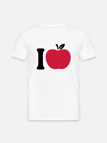 I Love Apple - Männer T-Shirt - Weiß