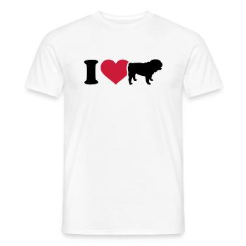 Bulldogge - Männer T-Shirt - Weiß - Vorne - AI Model Male 178 dark (178cm)