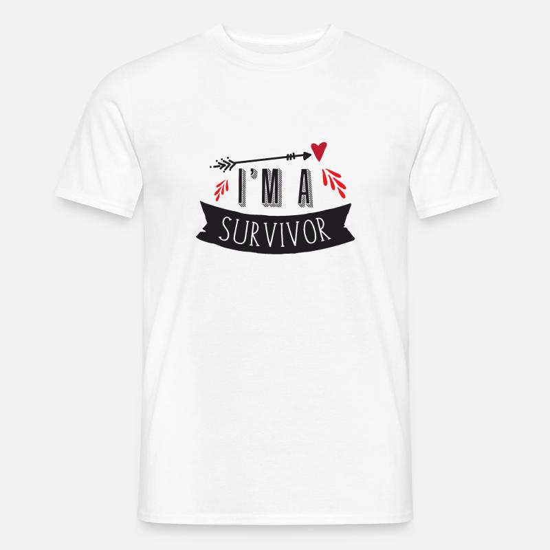 Ich bin ein Überlebender - Männer T-Shirt - Weiß