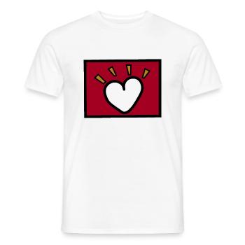 Aimer est urgent - T-shirt homme - blanc - Devant - AI Model Male 178 dark (178cm)
