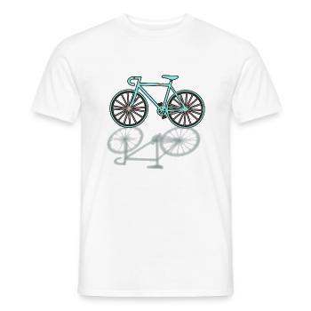 Biker, rennrad, Radfahrer, Biking, illu ,bianche - Männer T-Shirt - Weiß - Vorne - AI Model Male 178 dark (178cm)
