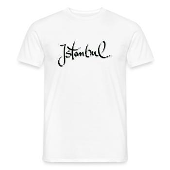 Inscription d’Istanbul - T-shirt homme - blanc - Devant - AI Model Male 178 dark (178cm)