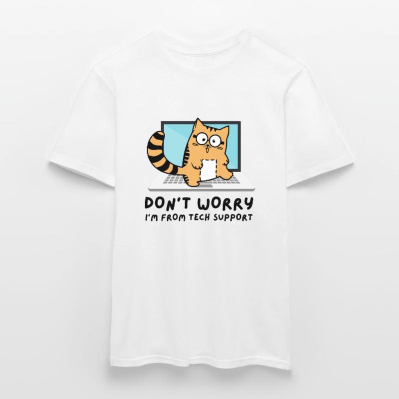 Don't be afraid I'm from Tech Support Admin Cat Men's T-Shirt