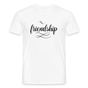 amitié - T-shirt homme - blanc - Devant - AI Model Male 178 dark (178cm)