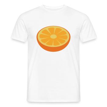 Orange - Männer T-Shirt - Weiß - Vorne - AI Model Male 178 dark (178cm)