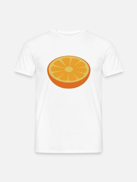 orange - Men's T-Shirt - white
