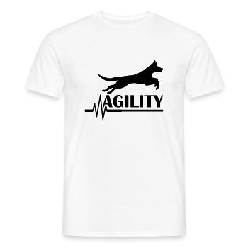 Dog dog agility - Men's T-Shirt - white - Front - AI Model Male 178 dark (178cm)