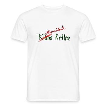 Klima Retten - Männer T-Shirt - Weiß - Vorne - AI Model Male 178 dark (178cm)