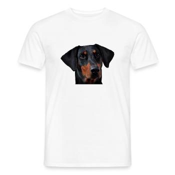 Dobermann - Männer T-Shirt - Weiß - Vorne - AI Model Male 178 dark (178cm)