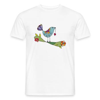 Oiseau - T-shirt homme - blanc - Devant - AI Model Male 178 dark (178cm)