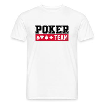 Poker Team - Men's T-Shirt - white - Front - AI Model Male 178 dark (178cm)