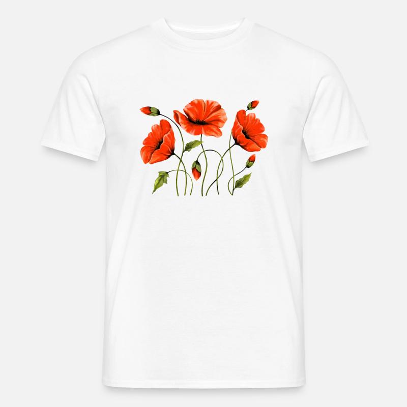 Blumen - Männer T-Shirt - Weiß