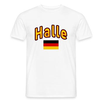 Halle drapeau allemand - T-shirt homme - blanc - Devant - AI Model Male 178 dark (178cm)