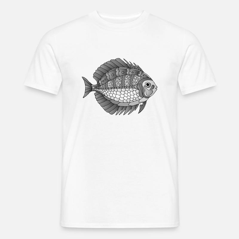 Fisch - Männer T-Shirt - Weiß