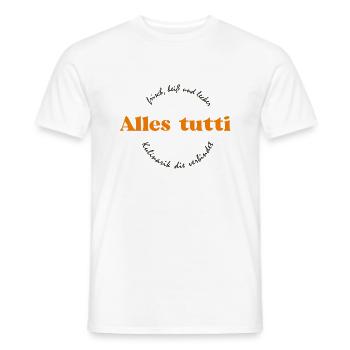 Alles Tutti Fashion Brand - Männer T-Shirt - Weiß - Vorne - AI Model Male 178 dark (178cm)