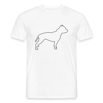Pitbull Contours 1 - Men's T-Shirt - white - Front - AI Model Male 178 dark (178cm)