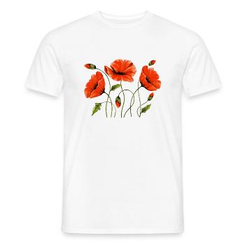 Flowers - Men's T-Shirt - white - Front - AI Model Male 178 dark (178cm)