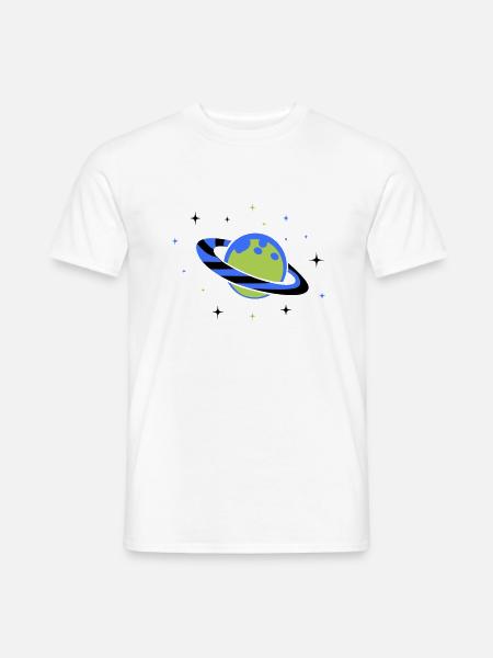 planet 02 - Männer T-Shirt - Weiß