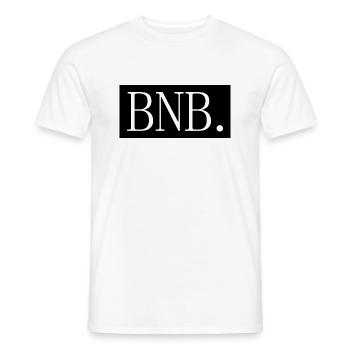 [HD] BNB - T-shirt homme - blanc - Devant - AI Model Male 178 dark (178cm)