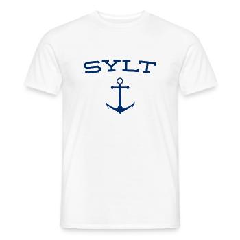Sylt - Mer du Nord - Allemagne - Kampen - Île - T-shirt homme - blanc - Devant - AI Model Male 178 dark (178cm)