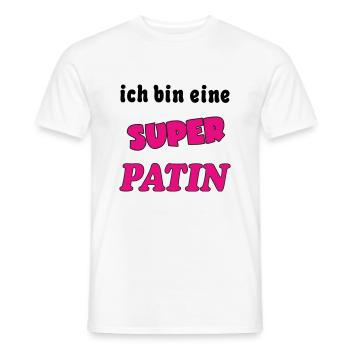 Ich bin eine Super PATIN MARRAINE - Men's T-Shirt - white - Front - AI Model Male 178 dark (178cm)
