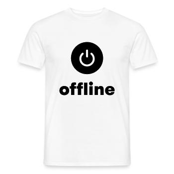 Offline Button - Men's T-Shirt - white - Front - AI Model Male 178 dark (178cm)