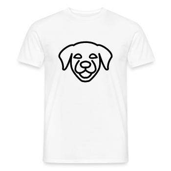 Chien - T-shirt homme - blanc - Devant - AI Model Male 178 dark (178cm)