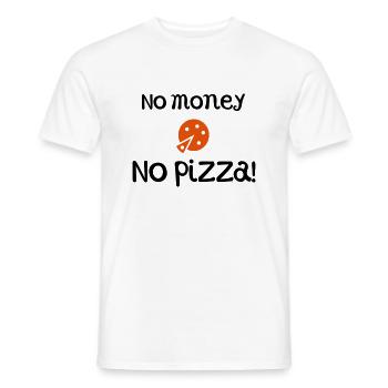 witzige Sprüche Pizza - Männer T-Shirt - Weiß - Vorne - AI Model Male 178 dark (178cm)
