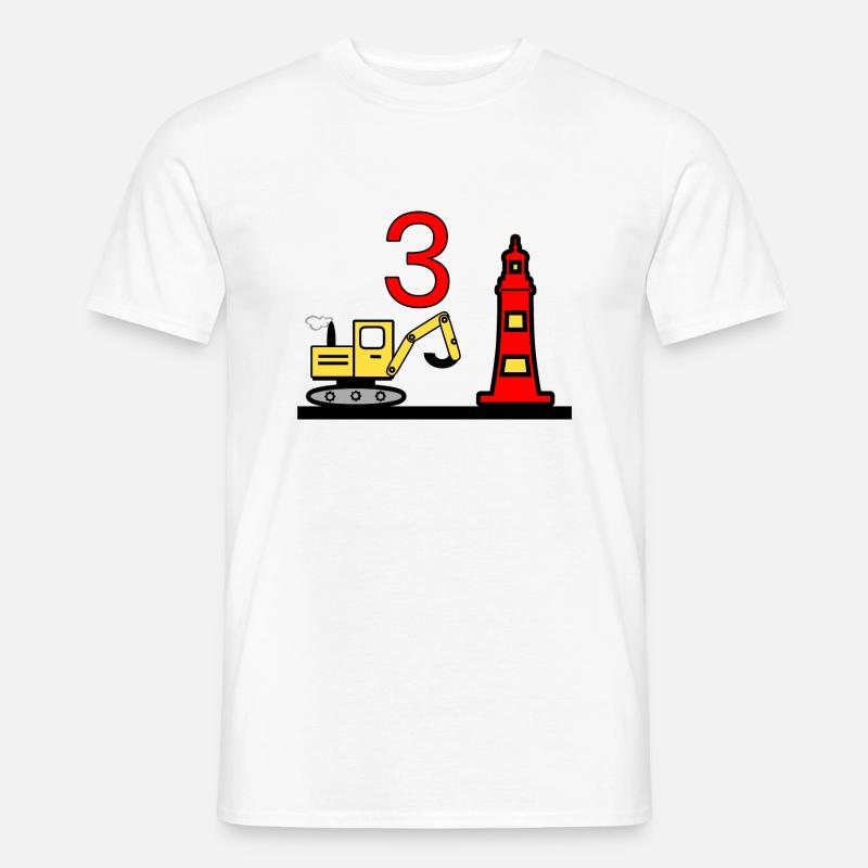 Bagger - Männer T-Shirt - Weiß