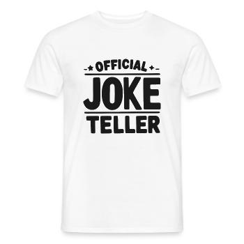 Narration officielle de blagues - T-shirt homme - blanc - Devant - AI Model Male 178 dark (178cm)