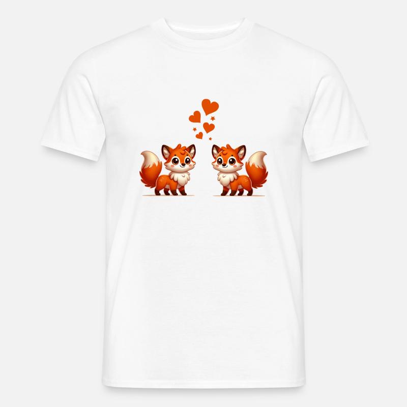 fuchs comic love - Männer T-Shirt - Weiß