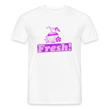 Fresh! 2.0 - Men's T-Shirt - white - Front - AI Model Male 178 dark (178cm)