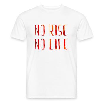 no risc no life - Männer T-Shirt - Weiß - Vorne - AI Model Male 178 dark (178cm)