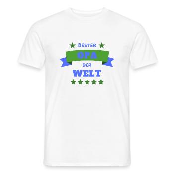 Bester Opa der Welt - Männer T-Shirt - Weiß - Vorne - AI Model Male 178 dark (178cm)