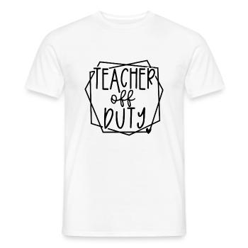 Teacher Off Duty Fun Relaxation Time Design - Men's T-Shirt - white - Front - AI Model Male 178 dark (178cm)