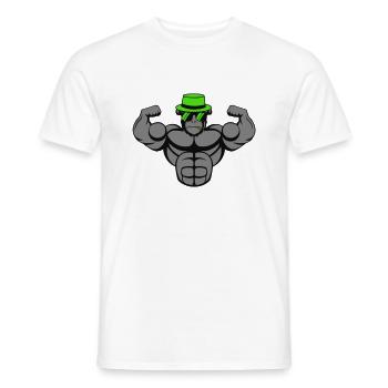Strong Gorilla - Men's T-Shirt - white - Front - AI Model Male 178 dark (178cm)