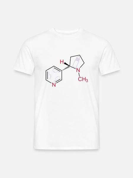 Vaping Nikotin-Nicotine - Männer T-Shirt - Weiß