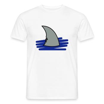 Shark / shark fin - Men's T-Shirt - white - Front - AI Model Male 178 dark (178cm)