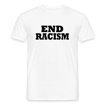 End Racism - Men's T-Shirt - white - Front - AI Model Male 178 dark (178cm)