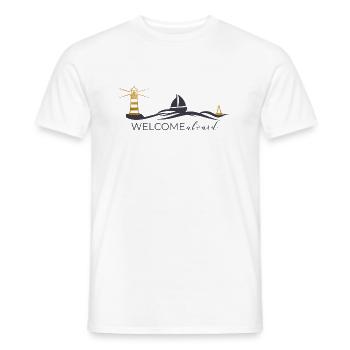 Segler WELCOMEaboard - Männer T-Shirt - Weiß - Vorne - AI Model Male 178 dark (178cm)