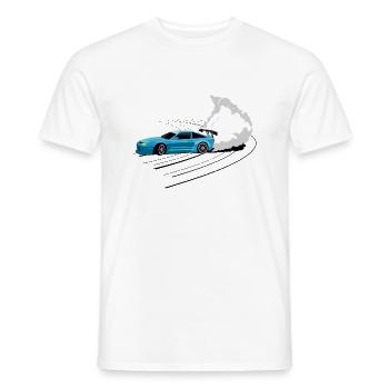 Auto am driften - Männer T-Shirt - Weiß - Vorne - AI Model Male 178 dark (178cm)