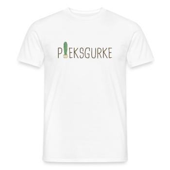 Pieksgurke - Kaktus Sukkulente Kaktee Gurke Humor - Männer T-Shirt - Weiß - Vorne - AI Model Male 178 dark (178cm)