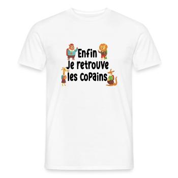 Bonne rentrée scolaire / Retour à l'école - T-shirt homme - blanc - Devant - AI Model Male 178 dark (178cm)